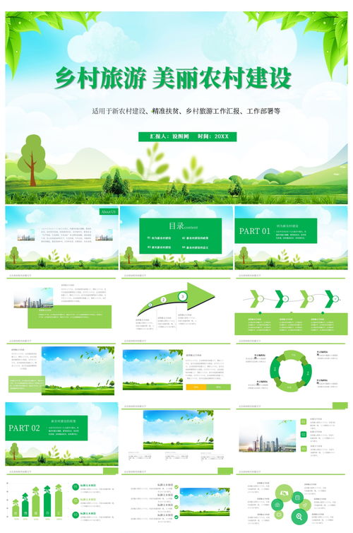 乡村旅游工作汇报工作部署ppt模板 ppt
